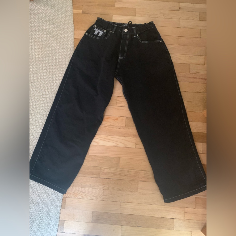 BLACK CONTRAST STITCH Jeans XS